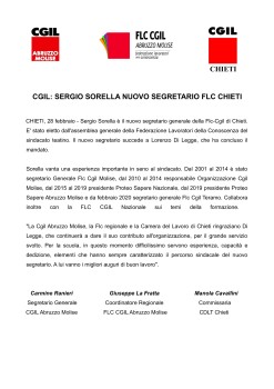 Sergio Sorella è il nuovo Segretario Generale della Flc-Cgil di Chieti